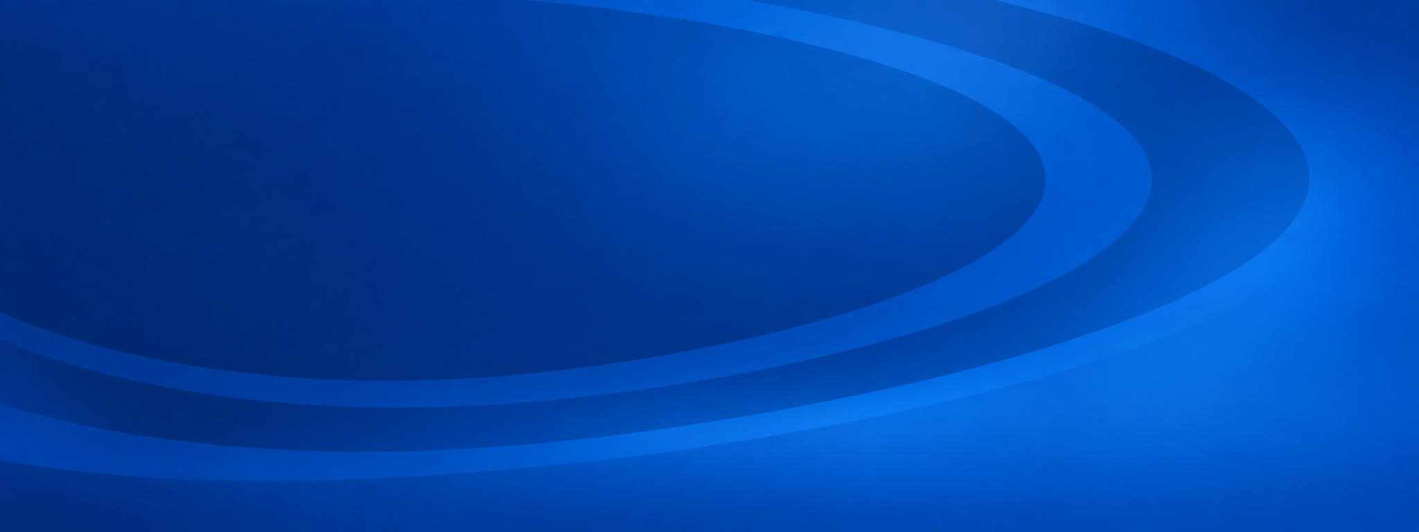 Abstract blue gradient background with sweeping curved bands.